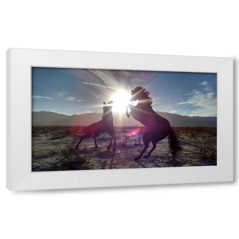 Horse 3 White Modern Wood Framed Art Print by Lee, Rachel