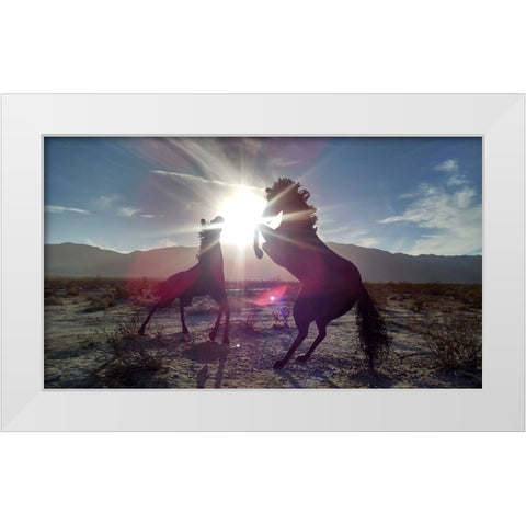 Horse 3 White Modern Wood Framed Art Print by Lee, Rachel