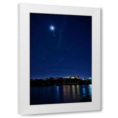 Hunter And Moon White Modern Wood Framed Art Print by Lee, Rachel