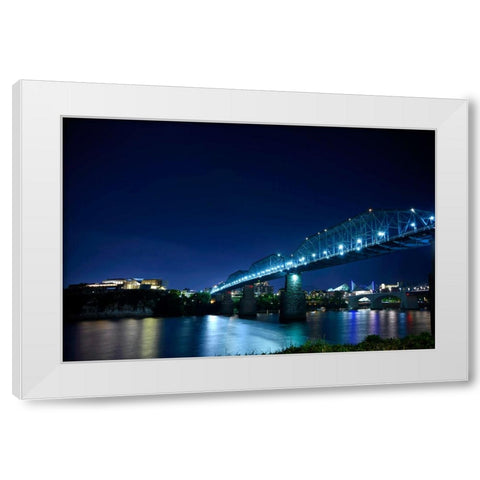 Hunter And Walnut Night White Modern Wood Framed Art Print by Lee, Rachel
