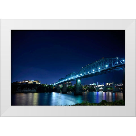 Hunter And Walnut Night White Modern Wood Framed Art Print by Lee, Rachel