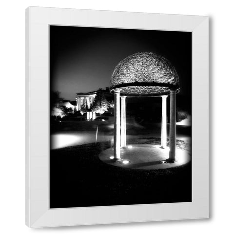 Hunter At Night BW Holga White Modern Wood Framed Art Print by Lee, Rachel