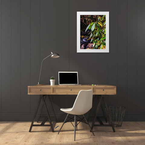 Leaves 18 White Modern Wood Framed Art Print by Lee, Rachel
