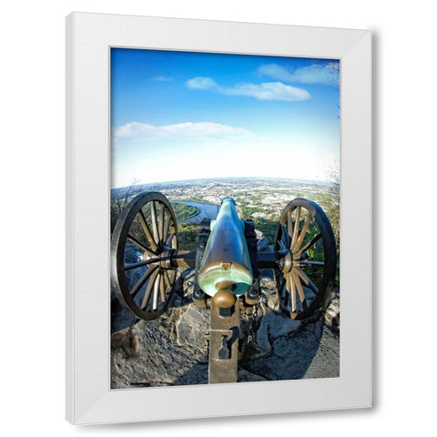 Lookout Cannon 2 Color White Modern Wood Framed Art Print by Lee, Rachel