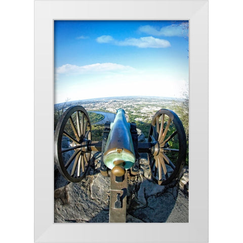 Lookout Cannon 2 Color White Modern Wood Framed Art Print by Lee, Rachel