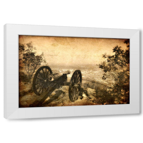 Lookout Cannon Textured White Modern Wood Framed Art Print by Lee, Rachel