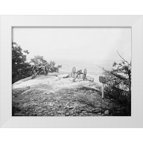 Lookout Cannons White Modern Wood Framed Art Print by Lee, Rachel