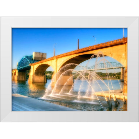 Market And Cannons White Modern Wood Framed Art Print by Lee, Rachel
