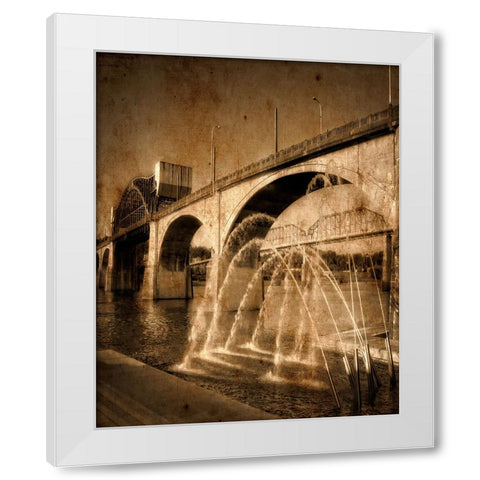 Market and Canons Textured White Modern Wood Framed Art Print by Lee, Rachel