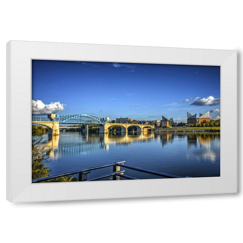 Market And Rail White Modern Wood Framed Art Print by Lee, Rachel