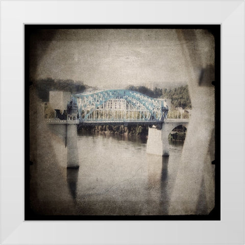 Market Bridge Ground Glass White Modern Wood Framed Art Print by Lee, Rachel