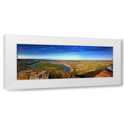 Moc Bend Autumn Sky White Modern Wood Framed Art Print by Lee, Rachel