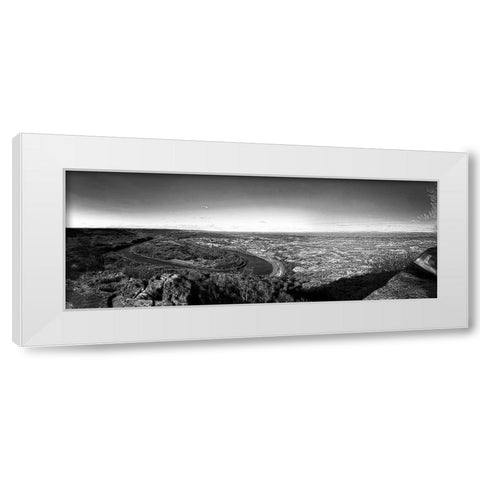 Moc Bend BW White Modern Wood Framed Art Print by Lee, Rachel