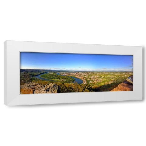 Moc Bend Color White Modern Wood Framed Art Print by Lee, Rachel