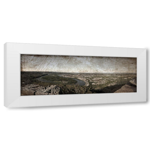 Moc Bend Textured White Modern Wood Framed Art Print by Lee, Rachel