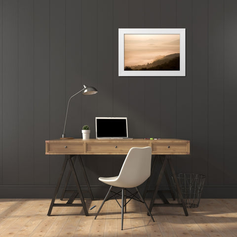 Mountain Dawn White Modern Wood Framed Art Print by Lee, Rachel