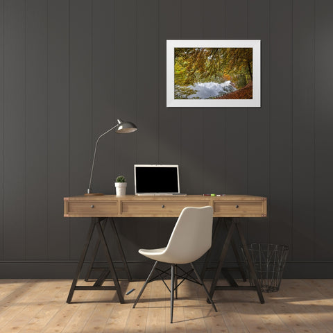 Mountain Lake 12 White Modern Wood Framed Art Print by Lee, Rachel