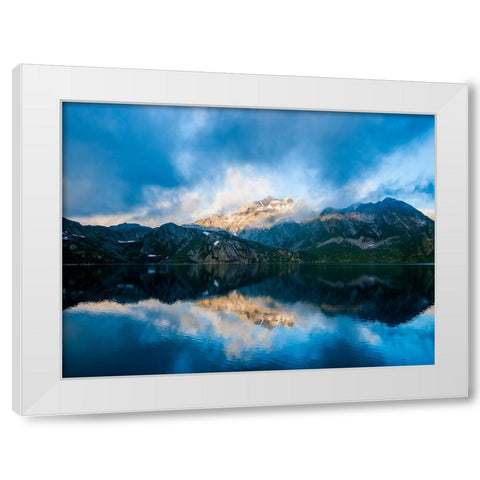 Mountain Lake 21 White Modern Wood Framed Art Print by Lee, Rachel