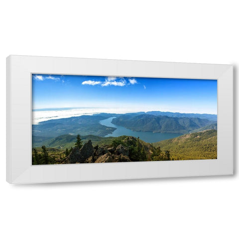 Mountain Lake 26 White Modern Wood Framed Art Print by Lee, Rachel
