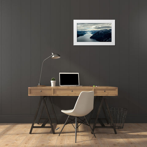 Mountain Lake 27 White Modern Wood Framed Art Print by Lee, Rachel