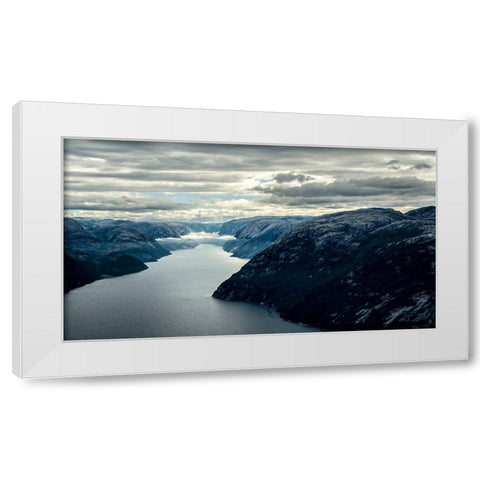 Mountain Lake 27 White Modern Wood Framed Art Print by Lee, Rachel