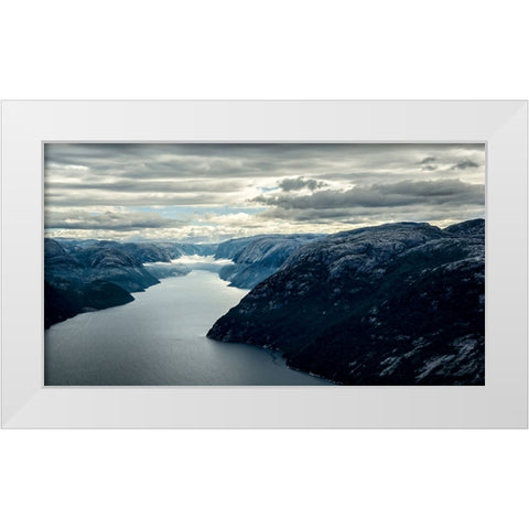 Mountain Lake 27 White Modern Wood Framed Art Print by Lee, Rachel