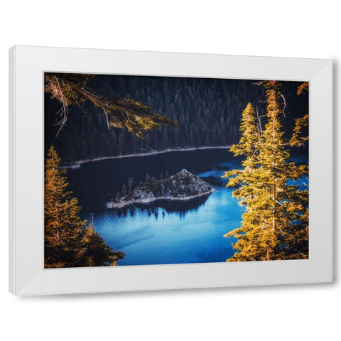 Mountain Lake 29 White Modern Wood Framed Art Print by Lee, Rachel