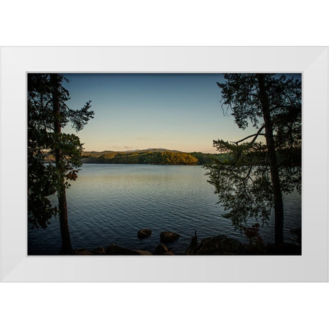 Mountain Lake 7 White Modern Wood Framed Art Print by Lee, Rachel