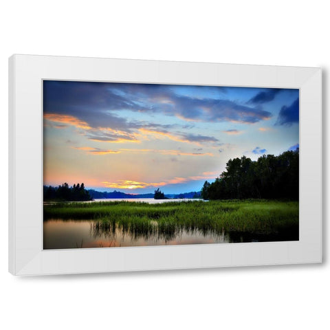 Mountain Lake 9 White Modern Wood Framed Art Print by Lee, Rachel