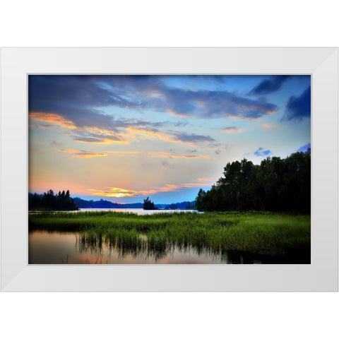 Mountain Lake 9 White Modern Wood Framed Art Print by Lee, Rachel