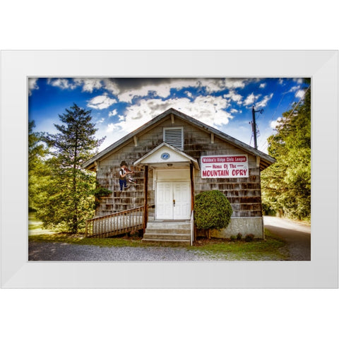 Mountain Opry White Modern Wood Framed Art Print by Lee, Rachel
