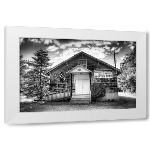 Mountain Opry BW White Modern Wood Framed Art Print by Lee, Rachel