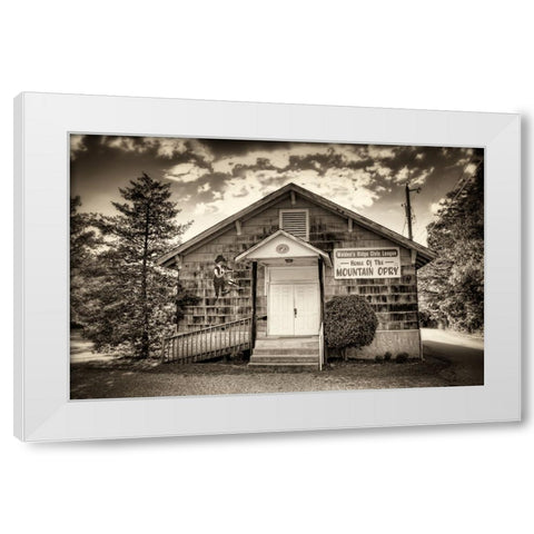 Mountain Opry Sepia White Modern Wood Framed Art Print by Lee, Rachel