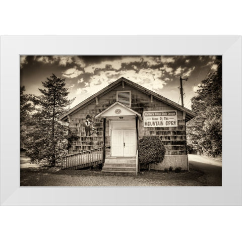 Mountain Opry Sepia White Modern Wood Framed Art Print by Lee, Rachel