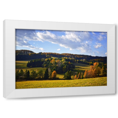 Mountain View 13 White Modern Wood Framed Art Print by Lee, Rachel