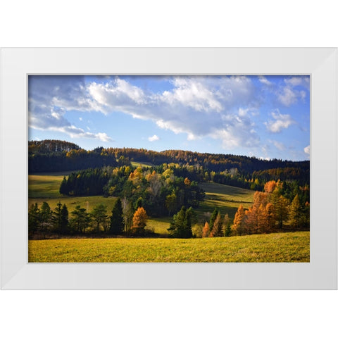 Mountain View 13 White Modern Wood Framed Art Print by Lee, Rachel