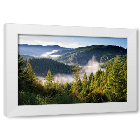 Mountain View 14 White Modern Wood Framed Art Print by Lee, Rachel