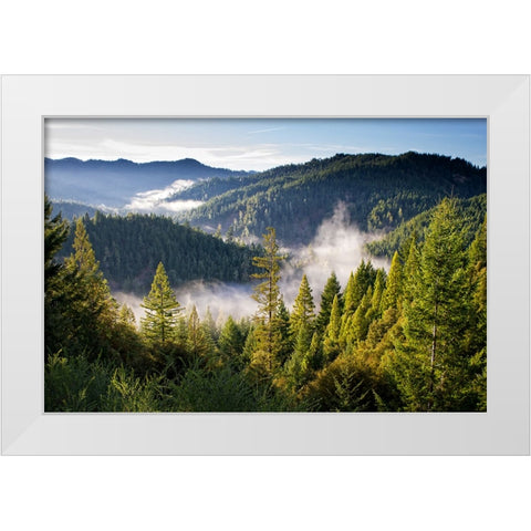 Mountain View 14 White Modern Wood Framed Art Print by Lee, Rachel