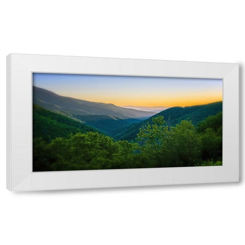 Mountain View 16 White Modern Wood Framed Art Print by Lee, Rachel
