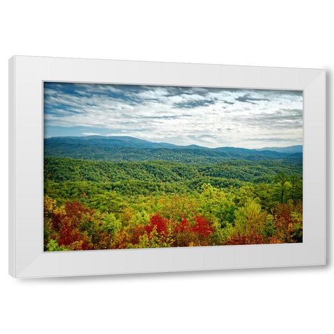 Mountain View 23 White Modern Wood Framed Art Print by Lee, Rachel