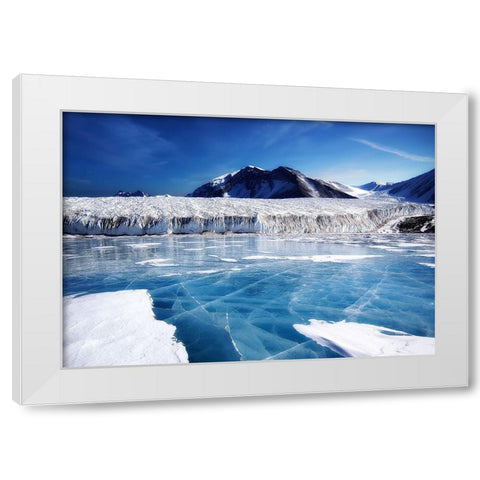 Mountain View 26 White Modern Wood Framed Art Print by Lee, Rachel
