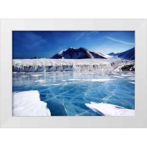Mountain View 26 White Modern Wood Framed Art Print by Lee, Rachel