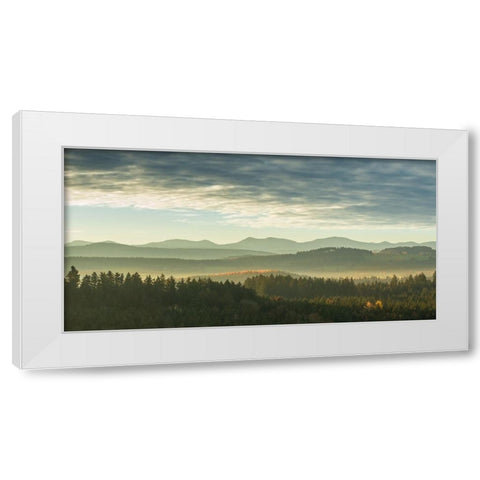 Mountain View 31 White Modern Wood Framed Art Print by Lee, Rachel