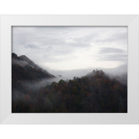 Mountain View 32 White Modern Wood Framed Art Print by Lee, Rachel