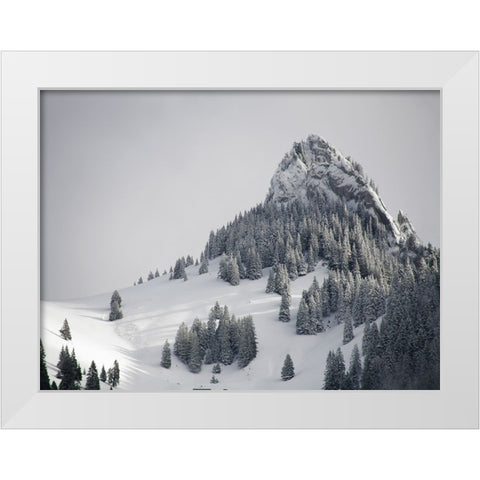 Mountain View 38 White Modern Wood Framed Art Print by Lee, Rachel
