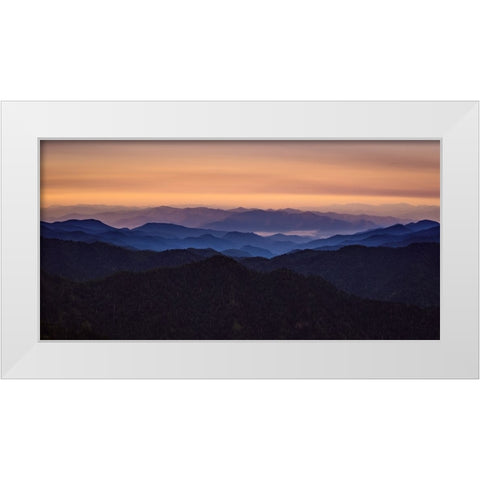 Mountain View 39 White Modern Wood Framed Art Print by Lee, Rachel