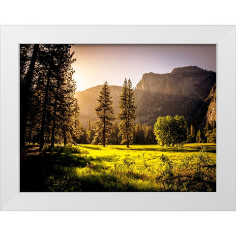 Mountain View 42 White Modern Wood Framed Art Print by Lee, Rachel