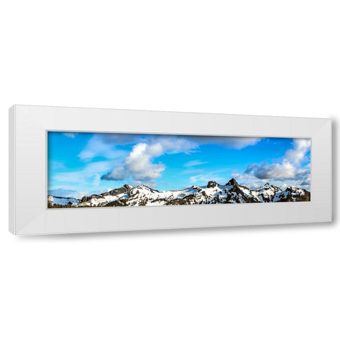 Mountain View 47 White Modern Wood Framed Art Print by Lee, Rachel