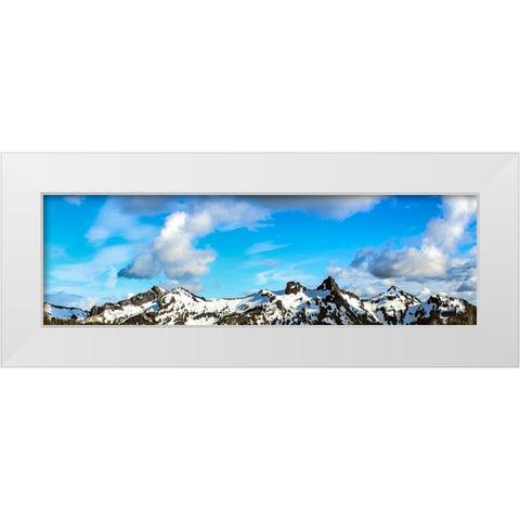Mountain View 47 White Modern Wood Framed Art Print by Lee, Rachel