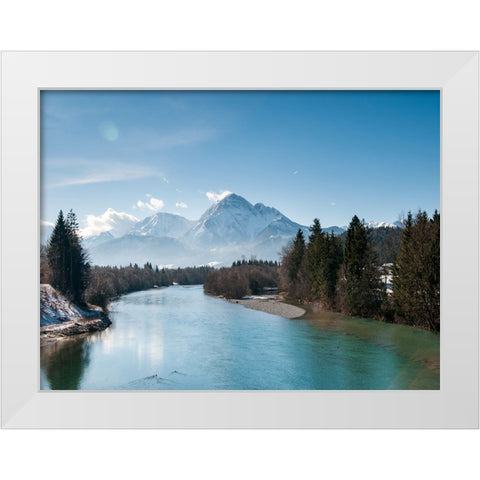 Mountain View 49 White Modern Wood Framed Art Print by Lee, Rachel